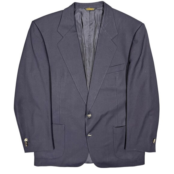 Garverys Cambridge Belair Blazer Patch Pockets Wool Sport Coat England Blue 44R - Picture 1 of 13